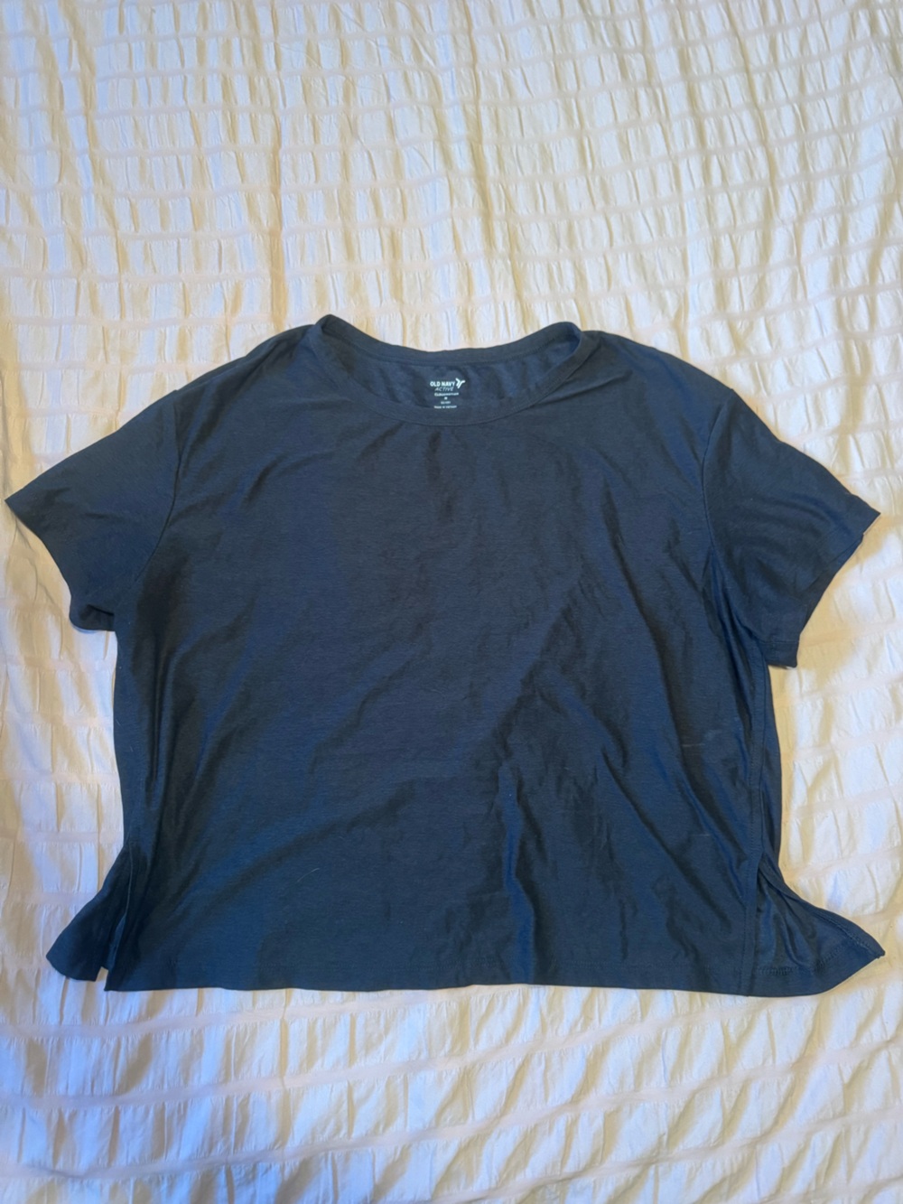 Old Navy Cloudmotion Dark Grey Cropped Workout Tee